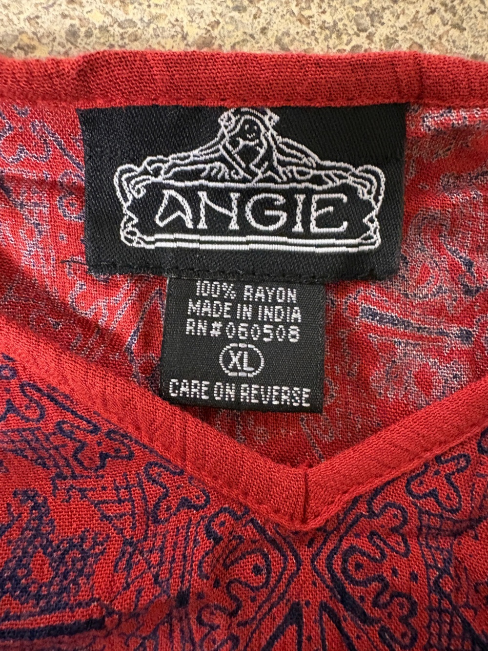 Angie Red Embroidered Boho Tunic Top - Picture 5 of 5